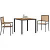 Image de vidaXL, Table de jardin + table de balcon, Leana (90 x 90 x 75 cm)