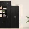 Image de Haut de buffet Chêne Noir 70x42,5x185 cm Bois d ingénierie