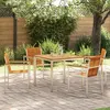 Image de Ensemble de repas de jardin 5 pièces en bois d'acacia vidaXL 3334806