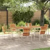 Image de vidaXL EnsembledeRepasdeJardin 7 pcs AcaciaMassif, Ensemble de salle à manger en plein air, ensemble moderne de jardin 3334810