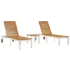 Image de Lot de 3 transat GENERIQUE en bois massif H. 100 cm L. 205 cm non pliable