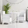 Image de Chaises de jardin avec coussins 2 pcs Blanc Poly Rattan