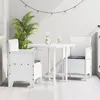Image de Lot de 2 chaise vidaxl exterieur empilable non pliable en polypropylene H. 85 cm blanc
