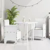 Image de Lot de 2 chaise vidaxl H. 85 cm non pliable en plastique exterieur blanc