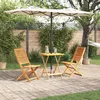 Image de Ensemble de bistro pliable 3 pièces en bois d acacia massif