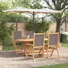 Image de Ensemble de salle à manger de jardin 5 pièces en bois d acacia anthracite