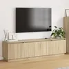 Image de meuble TV avec LED Chêne Sonoma 180x38x49 cm Bois d ingénierie