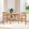 Image de Lot de 2 chaise GENERIQUE exterieur non pliable en teck H. 89 cm