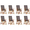 Image de Lot de 8 chaise GENERIQUE exterieur non pliable en teck H. 104 cm