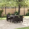 Image de vidaXL Ensemble de Salle à Manger de Jardin 5 Pièces avec Coussins Marron Rattan Synthétique 3378701