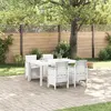 Image de vidaXL Ensemble de Salle à Manger de Jardin de 5 Pièces Blanches Poly Rattan 3378706