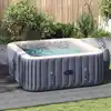 Image de Bâche de sol pour piscine 1 pièce 274 x 274 x 0,1 cm Carré Gris Clair
