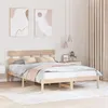 Image de vidaXL Cadre de lit avec tête de lit 150x200 cm Bois de pin massif 872158