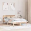Image de vidaXL Cadre de lit en bois de pin Naturel Bois de pin 135 x 190 cm 872197