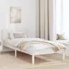 Image de vidaXL Cadre de Lit en Bois de Pin Blanc Bois de Pin Massif 80 x 200 cm 872204
