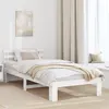 Image de vidaXL Cadre de lit en bois Blanc Bois Simple Durable 872633