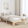 Image de vidaXL Cadre de Lit en Bois de Pin Naturel Bois 75 x 190 cm Cadre de Lit 872635