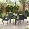 Image de vidaXL Chaises de jardin avec coussins, set de 2, en rotin PE noir, des sièges extérieurs super confortables, style moderne 3379066