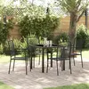 Image de vidaXL Ensemble de salle à manger de jardin de 5 pièces Noir en corde de coton et acier 3379157