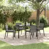 Image de vidaXL Ensemble de jardin 5 pièces Gris Rattan synthétique 3379242