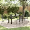 Image de vidaXL Ensemble de salle à manger de jardin 5 pièces gris foncé en acier 3379298
