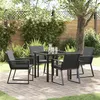 Image de vidaXL Ensemble de Dining de Jardin 5 Pièces avec Coussins Noir Rattan Poly 3379318