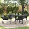 Image de vidaXL Ensemble de chaises de jardin avec coussins   4 pièces en poly rotin noir pour être à l’aise à l'extérieur, parfait 3379319