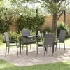 Image de vidaXL Ensemble de salle à manger de jardin 5 pièces gris en rotin poly 3379410