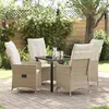 Image de vidaXL Ensemble de jardin 5 pièces avec coussins beige en poly rotin 3379556