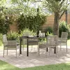 Image de vidaXL Ensemble de Salle à Manger de Jardin de 5 Pièces avec Coussins Gris Clair Poly Rattan 3379900