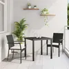 Image de Salon de jardin vidaxl 3 pieces noir rotin 140 x 70 x 73 cm