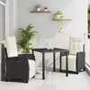 Image de vidaXL Set de 2 chaises de jardin inclinables avec repose-pieds en poly rotin noir. C'est un ensemble sympa 3380414