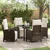 Image de vidaXL Ensemble de jardin 5 pièces Rattan poly brun 3380429