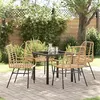 Image de vidaXL Ensemble de jardin 5 pièces marron en poly rotin 3380849