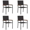 Image de Chaise de jardin Lot de 4 empilable en bois massif H. 90 cm