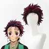 Image de Perruques Demon Slayer Kamado Cosplay Tanjirou Marron