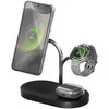 Image de Samsung Wireless Charger (Trio) (15 W), Chargeur sans fil, Noir, Multicolore, Argent