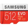 Image de Samsung Evo+ microSD UHS-I (512 Go, microSDXC, U3, UHS-I), Carte mémoire, Rouge, Blanc