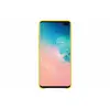 Image de Samsung Leather Cover EF-VG975 - Coque de protection pour téléphone portable - cuir - jaune - pour Galaxy S10+, S10+ (Unlocked)