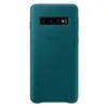 Image de Samsung Leather Cover EF-VG975 - Coque de protection pour téléphone portable - cuir - vert - pour Galaxy S10+, S10+ (Unlocked)