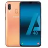 Image de Samsung Galaxy A40 - 4G smartphone - double SIM - RAM 4 Go / Mémoire interne 64 Go - microSD slot - écran OEL - 5.9" - 2340 x 1080 pixels - 2x caméras arrière 16 MP, 5 MP - front camera 25 MP - Corail