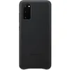 Image de Samsung Leather Cover EF-VG980 - Coque de protection pour téléphone portable - aluminium, cuir - noir - pour Galaxy S20, S20 5G