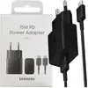 Image de Charge. réseau. Samsung EP-T1510XB Charge Rapide 15W + câble USB-C/USB-C noir/black