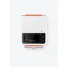 Image de Samsung Couverture en silicone avec sangle (Samsung Galaxy Z Flip4), Coque pour téléphone portable, Orange, Blanc
