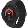 Image de Samsung Galaxy Watch5 Pro 45 mm Boîtier en titane black titanium avec D-Buckle bracelet Sport M/L couleur graphite [Wi-Fi] en occasion ou reconditionné