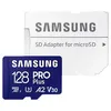 Image de Samsung PRO Plus MB-MD128SA - Carte mémoire flash (adaptateur microSDXC vers SD inclus(e)) - 128 Go - A2 / Video Class V30 / UHS-I U3 - microSDXC UHS-I - bleu