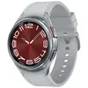Image de Samsung Galaxy Watch6 Classic - 43 mm - montre intelligente avec bande - cuir écologique hybride - argent - taille du bracelet : S/M - affichage 1.3" - 16 Go - NFC, Wi-Fi, Bluetooth - 52 g - argent