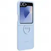 Image de Étui pour Samsung Galaxy Z Flip6 en Silicone avec anneau Bleu