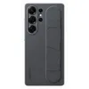 Image de Coque en silicone avec lanière et support noir pour Samsung Galaxy S25 Ultra