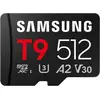 Image de Samsung T9 microSD memory card 512GB up to 200 MB/s read and 130 MB/s write MB-MH512T/WW (512 Go, microSDXC, U3, UHS-I), Carte mémoire, Noir